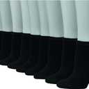 Hanes Women's Cool Comfort No-Show Socks, Moisture-Wicking Socks, 14-Pack (8-12, Black - 10 Pack)