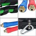 WFLNHB 15 Ft 3 in 1 Air Line Hose Kit Heavy Duty Wrap 7 Way ABS Power Cord Airlines Assembly with Teflon Tape for Semi Trucks Tractor Trailer