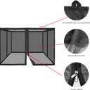 10' x 12' Gazebo Universal Replacement Mosquito Netting，Mosquito Netting 4-Panel