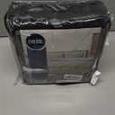 Nestl California King Duvet Cover Black - Soft Double Brushed Duvet Set with Button Closure & Corner Ties, 3 Piece Luxurious Pinch Pleated Duvet Cover Set 104x98 Inches with 2 Pillow Shams