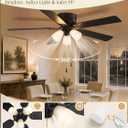 Fanbulous 52" Farmhouse Ceiling Fan with Light, Remote & Pull Chain Control