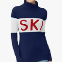 Ybenlow Women Sweaters Color Block Turtleneck Tops Comfy Winter Blouse 2024 Ski Sweaters Tight Knit Outfits Shirts, Size M