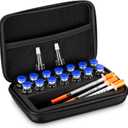 Peptide Case for Bac Water & Cases Holds Vials Water Bac Peptide Glp1, Vial Storage Case, Fridge Freezer Travel, with Mesh Pocket, Only Box(14 x 3ml,Eva)