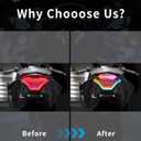 RGB Motorcycle Tail Light: Brake Light Integrated Turn Signals for Motorcycles, Led Motorcycyle Taillight With Wireless APP, Motor Accessories for YAMAHA Yzf R3 Mt07 Fz07(Not Fit for Year of 2025)