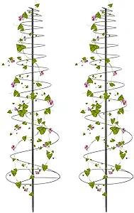 Trellis for Climbing Plants Outdoor, 2 Pack 73inch Tall Plants Trellis Support Metal Garden Trellis for Vegetables Flowers Plants Vine Support