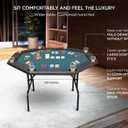 ZivPlay Poker Table Foldable Texas Holdem Poker Table Portable with Folding Legs for Card Game and Casino Gambling 8 Player Octagon, 48 inches