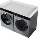 FAHKNS Washer Dryer Countertop - Wood Laundry Washer Dryer Topper with Anti-Slip Mat, 54" Width Waterproof Laundry Room Organization, Light & Save Space, White, 54"D x 27.5"W x 3.3"H