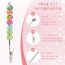 PATIKIL Long-Tailed Alligator Clamp, 8 Pcs 5.3 inch/135mm Metal Wire Alligator Clamp Beadable Alligator Photo Clips for Picture Note Menu Memo DIY Decor Crafts, Silver