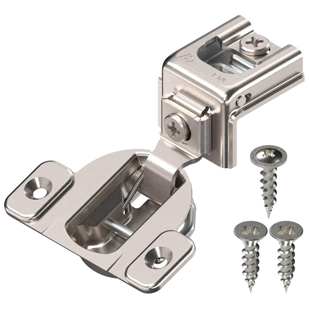Blum 39C355B.20x10S 1-1/4" Overlay Soft Close Cabinet Hinge, Nickel Plated Steel, Nickel Finish (Pack of 10)