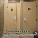 Door Lock Indicator, Zinc Alloy Privacy Swivel Security Bolt Door Lock Latch Indicating Lock Bathroom Window Indoor and Outdoor Security Latch