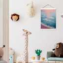 LKETW Coastal Beach Surf Poster Hanger Frame 12x16 Inch, Ocean Seaside Surfing Beachy Wall Art Posters for Bedroom, Watercolor Coastal Hanging Banner Decor for Home Surf Room Beach House