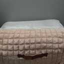 Cat Bed for Indoor Cats - Cute Pink Cat Couch Beds, Fluffy Pet Couch with Faux Rabbit Fur Washable Cover, Fuzzy Pet Sofa in 3D Diamond Pattern, 24inch
