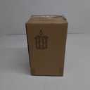 Outdoor Pendant Light Fixture, Farmhouse Exterior Hanging Lights with Adjustable Chain, Black Ceiling Outdoor Light with Seeded Glass, Square Hanging Lantern for Front Door, Entry, Porch, and Gazebo