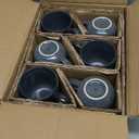 famiware Coffee Mugs Set of 6, Starlight 11 oz Mug Cup Set with Handle for Coffee, Tea, Cocoa, Milk - Ceramic Stoneware Mug Set, Matte Black Grey