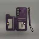 Phone Case for Samsung Galaxy S24 Plus S24+ 5G Wallet Cover with Tempered Glass Screen Protector and Wrist Strap Lanyard RFID Credit Card Holder Ring Stand Cell S24plus 24S + S 24 24+ Women Men Purple