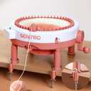 BZVV Knitting Machine for SENTRO 48 Needles Smart Knitting Crochet Machine with Row Counter for Adults and Beginners, Knitting Board Rotating Double Loom (Upgraded Version)