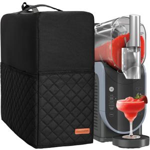 Slushie Machine Dust Cover for Ninja Slushie Frozen Drink Maker, Hanging Dust Cover for Ninja Slushy Machine, Easy Foldable Fits Ninja Slushi Maker, Quilted Black
