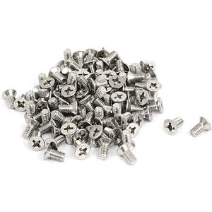 uxcell M4x8mm Countersunk Flat Head Phillips Screw Bolts 100pcs
