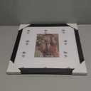 12x12 Signature Picture Frame with White Mat Display 5x7 Photo Celebrations and Wedding, Black Wood Frame for Wall Hanging - Mounting Hardware Included