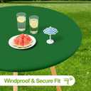 Smiry Round Spandex Tablecloth, Fitted Table Cover for 42"-50" Tables, For Up to 42"-50" Round