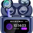 Sleep Earbuds Bluetooth 5.4 in Ear Touch Screen Sleep Headphones, Small Design Mini Sleep Earbuds for Side Sleepers with Sleep Mode, 48H Playtime Sleep Earphones Clear Calls, Seablue