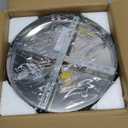 11.8" Crystal Chandeliers Modern Crystal Ceiling Light LED Star Moon Light Semi Flush Mount Chandelier Ceiling Light Fixture for Dining Room Bedroom Hallway (6000K Cool White)