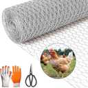 Chicken Wire,16"50FT Chicken Wire Fencing for Garden Poultry, Hexagonal Galvanized Chicken Wire Mesh, Sturdy Chicken Wire Roll Plant Protector,Rabbit Fence, Wire Fence Rolls for Craft Projects