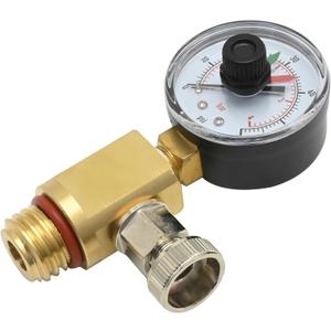 VIKKSAER 98209800 Brass Air Relief Valve with Pool Filter Pressure Gauge, Replacement for Pentair Clean and Clear Quad DE 4000 and FNS Series Filters, Replaces 98209800