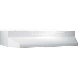 Broan-NuTone F403011 Insert with Light, Exhaust Fan for Under Cabinet Two-Speed Four-Way Convertible Range Hood, 30-Inch, White on White