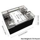 MAKERELE Solid State Relay SSR-40AA AC to AC Input 80-280VAC to Output 24-480VAC 40A Single Phase Plastic Cover