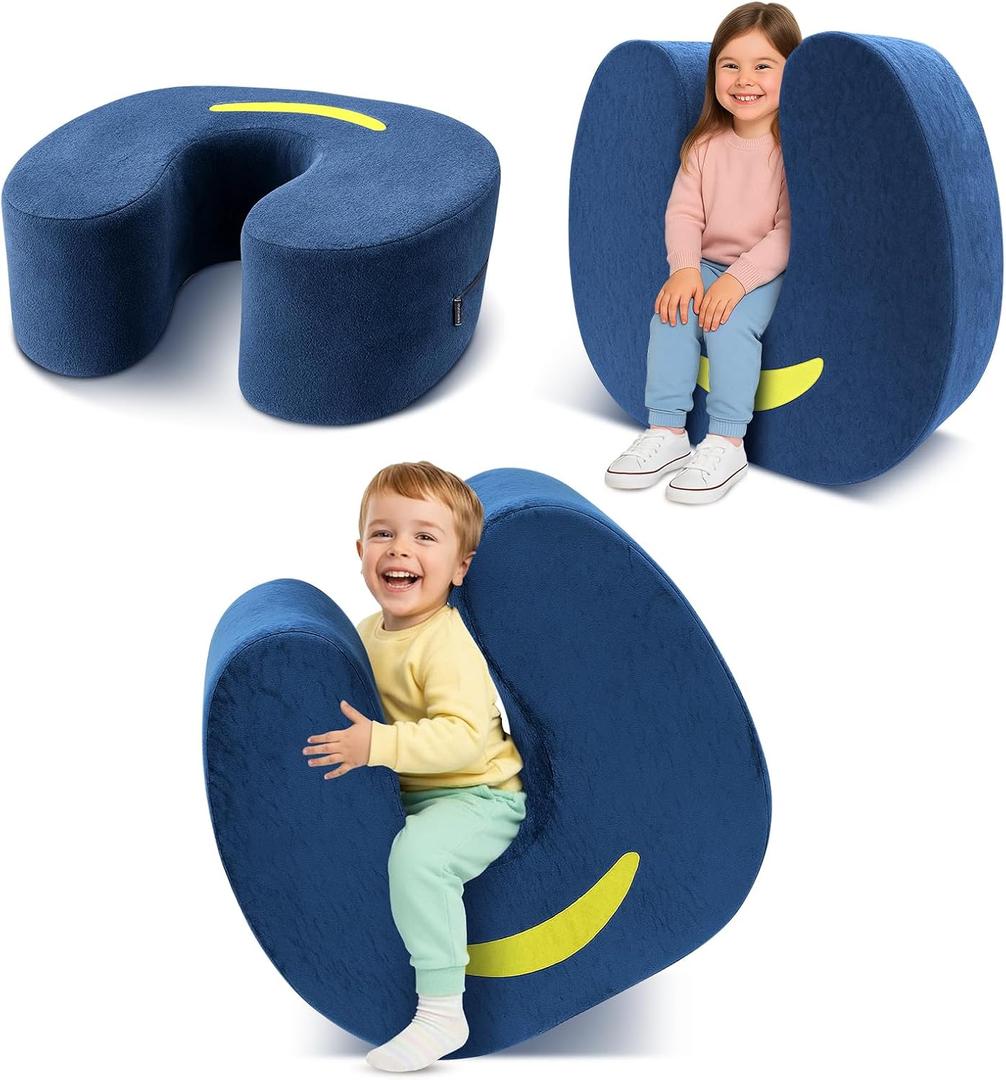 Memory Foam Sensory Chair for Kids - Soft Squeeze Seat Calming Tool for Kids with Autism ADHD, Compression Rocking Chair for Special Need Child, Sensory Room Must Have Toys, Ideal Gift for Boy Girl