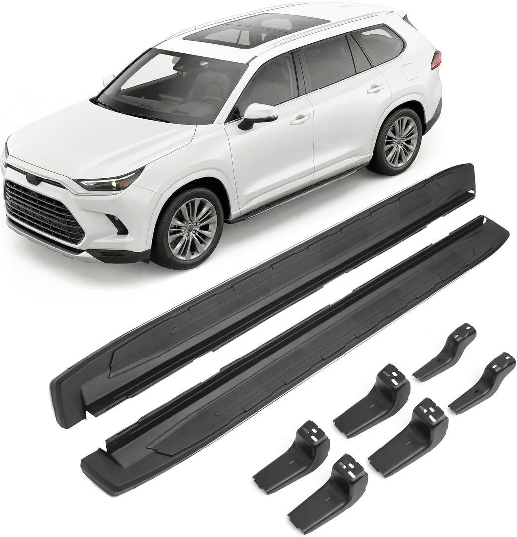 Running Boards Side Steps Compatible with Toyota Grand Highlander/Lexus TX350 TX500h TX550H+2023 2024 2025 2026 Accessories, 2PCS Heavy-Duty Nerf Bars Pedals Quick & Easy to Install