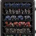 Miniature Carrying Case, Miniature Storage Case with 6 Trays, Aluminum Alloy Frame, Display and Transport Action Figure Display Case for Collectibles Miniatures, Best Gifts for Men
