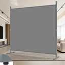AKTOP Room Divider, Freestanding Single Panel Privacy Screen, Grey
71"W x 71"H Coverage, 17"W Base for Added Stability, Portable Fabric Wall Divider for Room Separation, Home & Office Privacy