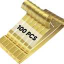 100 Pcs Stainless Steel Gold Metal Hanger for Clothes 16.5" Wire Hangers for Coat Suit Bridal Boutique Dress Closet Dorm Clothing Rack