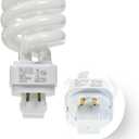 13 Watt T3 Spiral CFL 4 Pin G24Q-1 Base Light Bulb 3500K 800lm - Compact Fluorescent -Neutral White Light 4pack