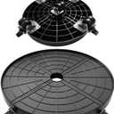 16 Inch Plant Caddy with Wheels Outdoor Indoor, Extra Large Rolling Plant Stand for 500lb Heavy Duty Flower Pots, Round Plant Rollers Lockable Potted Planter Dolly, Black