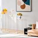 Bonastella Cylinder Stands for Party, 3PCS Cylinder Pedestal Stand, Cilindros Para Fiestas Cake Table Stand for Parties Metal Plant Stand Cylinder Tables for Parties Round Cylinder Stands for Party