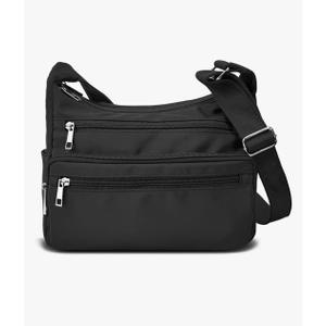 VOLGANIK ROCK RFID Purses for Women Fabric Nylon Multi Pocket Crossbody Bag Ladies Travel Handbag