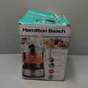 Hamilton Beach Food Processor & Vegetable Chopper for Slicing, Shredding, Mincing, and Puree, 10 Cups + Easy Clean Bowl Scraper, Black and Stainless Steel (70730)