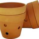 6inch 4pcs Terracotta Pots,Orchid Terracotta Pots for Plants/Succulent/Cactus with Drainage for Indoor, Outdoor, Home Office Decoration