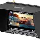 FPV Monitor Black Pearl RC801 with DVR 5.8G 40CH Wireless 7" LCD Screen Diversity Receiver 1024 x 600 HD Display Built in Battery Sunshade Hood for RC Quadcopter DJI Flying Wing (RPSMA ANT)