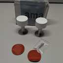 White Door Stops with Extra Stickers, No Drill Heavy Duty Rubber Doorstops,Sound Dampening Door Stopper for Bottom of Door, Home & Office Use, 2 Pack