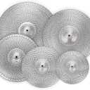 Low Volume Cymbal Pack Silver Mute Cymbal 14"/16"/18"/20" 5 Pieces Drum Cymbal Set