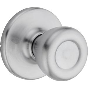 Kwikset Tylo Interior Passage Door Knob, Handle For Closet and Hallway Doors, Non-Locking Doorknob, Satin Chrome, 1 Count (Pack of 1)