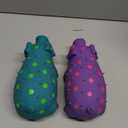 Pig Squeaky Dog Toy, 2 PCS Interactive Rubber Dog Chew Toy - Durable Latex Spot Grunting Pig Toys That Oink for Small Medium Large Dogs (Blue, Purple)