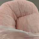 Bean Bag Chair, Bean Bag Chairs with Filler, Stuffed Beanbag Chair for Adult and Kid, Big Beanbag Chairs with Filling for Living Room (Faux Fur in Pink, 35" D41.4" W30.7" H)