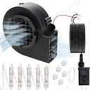 Replacement 1A Blower for Christmas Inflatables, 1.25A Adapter for Christmas Yard Inflatable Blow Up Outdoor Holiday Yard Inflatables Decorations Replacement Fan Blower, Adapter, 5 LEDs Bulbs Set