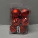 3.15" Christmas Ball Ornaments Red 10 Pcs Shatterproof Christmas Tree Decorations Xmas Tree Medium Christmas Ornaments Balls with Hanging Loop for Wedding Holiday Party Wreath Home Decor