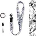 Lanyard ID Badge, Key & Teacher Lanyard - Cute & Cool Design for Women, Office, Cruise Ship, Staff, Students - Detachable Keyring for ID Card, Car Key, Name Tag, Credit Cards, Wallet, Phones (Black) (Kamt 018)